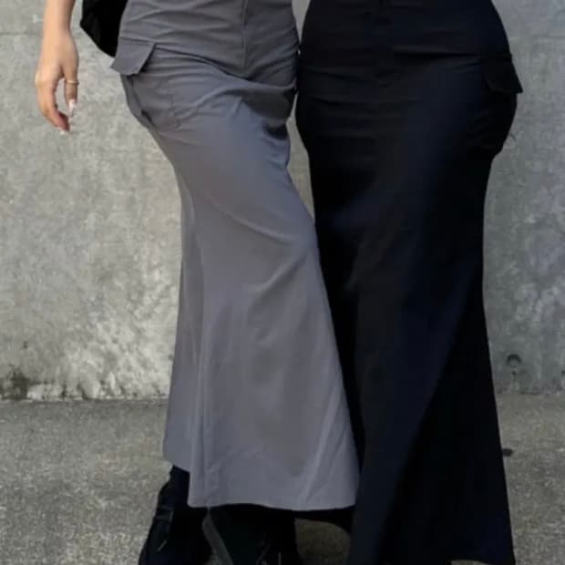 오도어 카고 롱스커트M