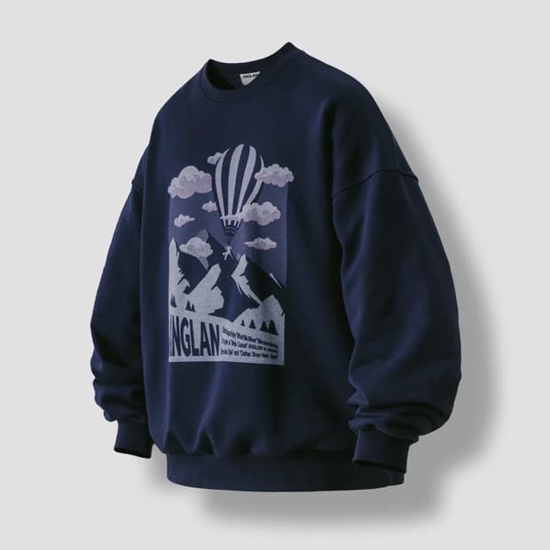 앵글런 맨투맨 네이비