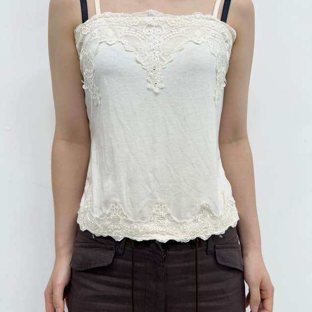 lace cubic sleeveless