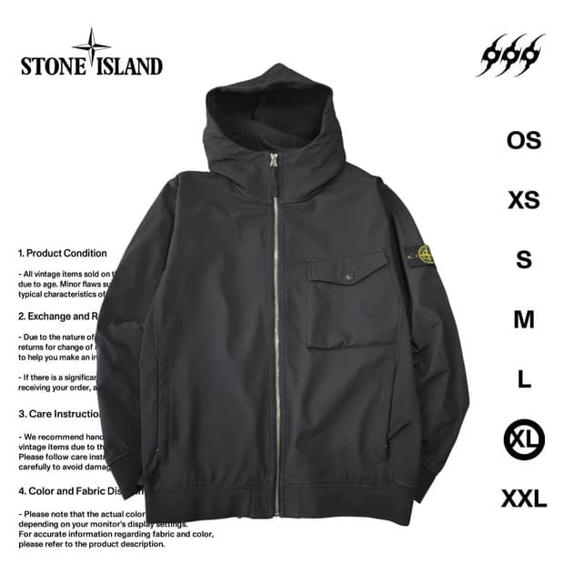 스톤아일랜드 소프트쉘  R XL사이즈 후드자켓