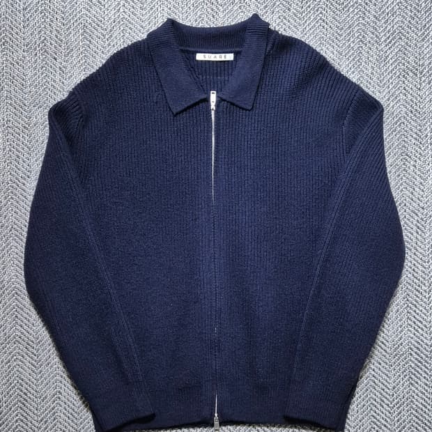 수아레 하찌 카라 집업 니트 M 네이비