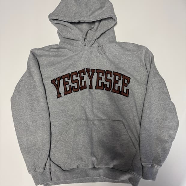 예스아이씨 스펠아웃 오버핏 기모 후드티 M