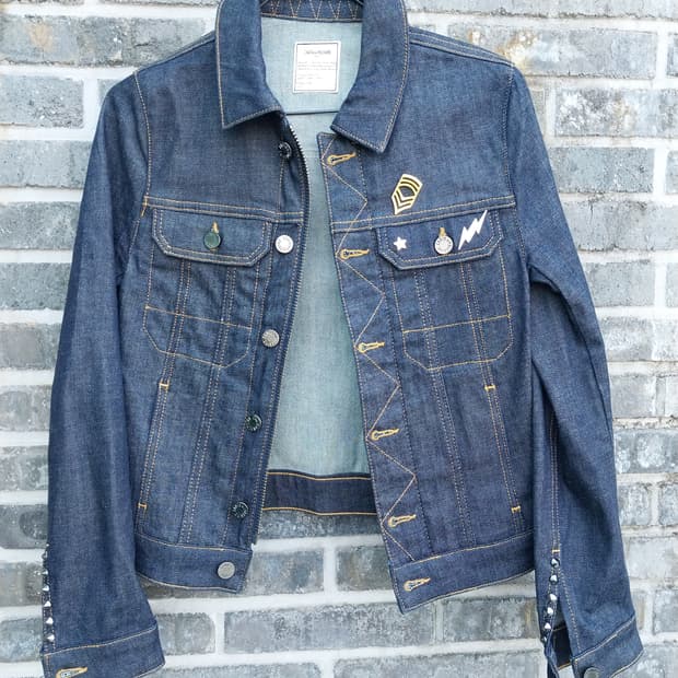 새제품 자딕앤볼테르 스틸와펜 청쟈켓 xs