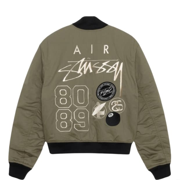 나이키X스투시 리버시블 봄버 자켓 올리브