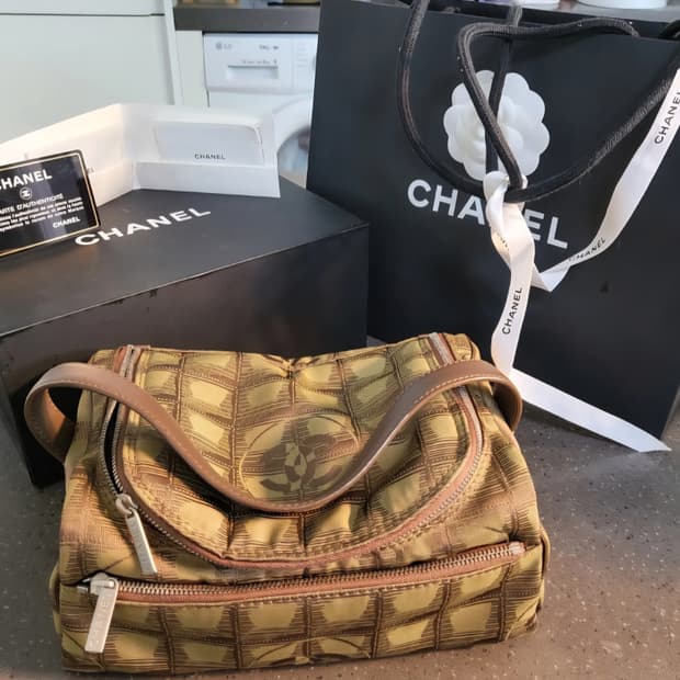 세일!정품 풀세트 샤넬 트래블 라인 토드겸 클러치 백 브라운