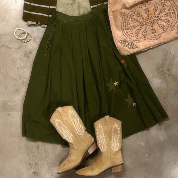 빈티지 별 스커트