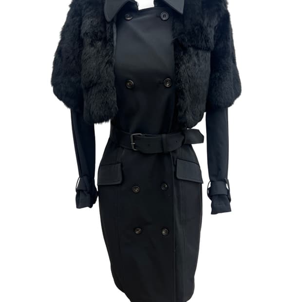 오프닝 세레머니 퍼 트렌치 자켓