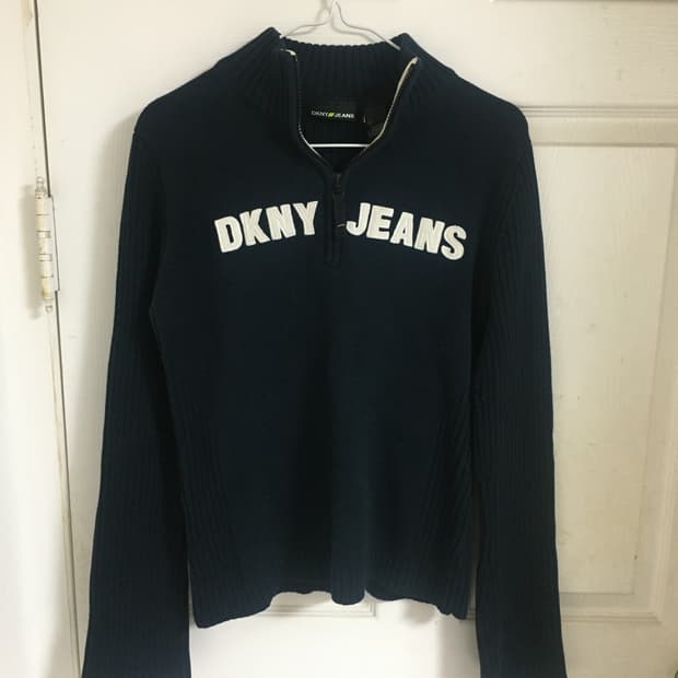 DKNY JEANS 네이비 니트 y2k