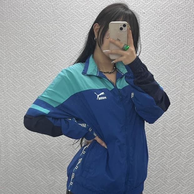 푸마 올드스쿨 레트로 윈드브레이커 배색 바람막이 S C08020