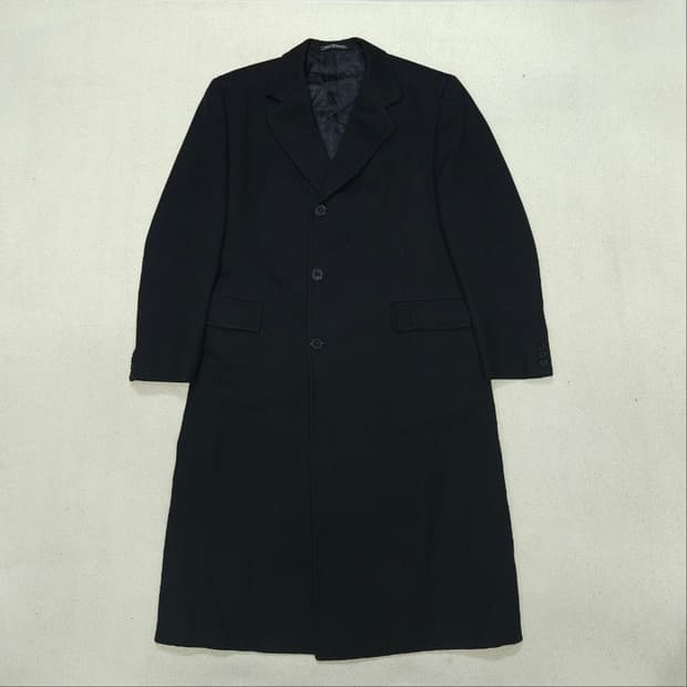 버버리 헤비울 헤링본 코트 Made in England 