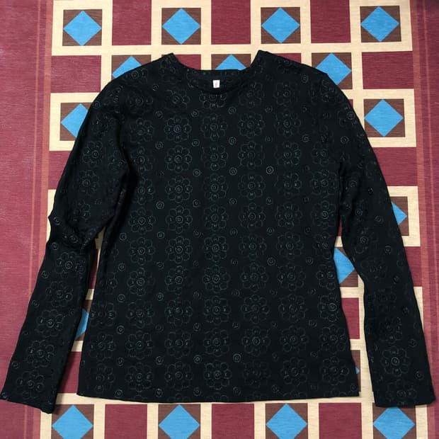 TEAK FLOWER JERSEY LONG SLEEVE TOP