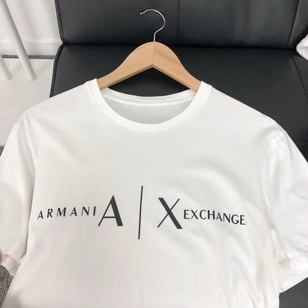 알마니 익스체인지 정품 AX 아이콘로고 반팔 화이트