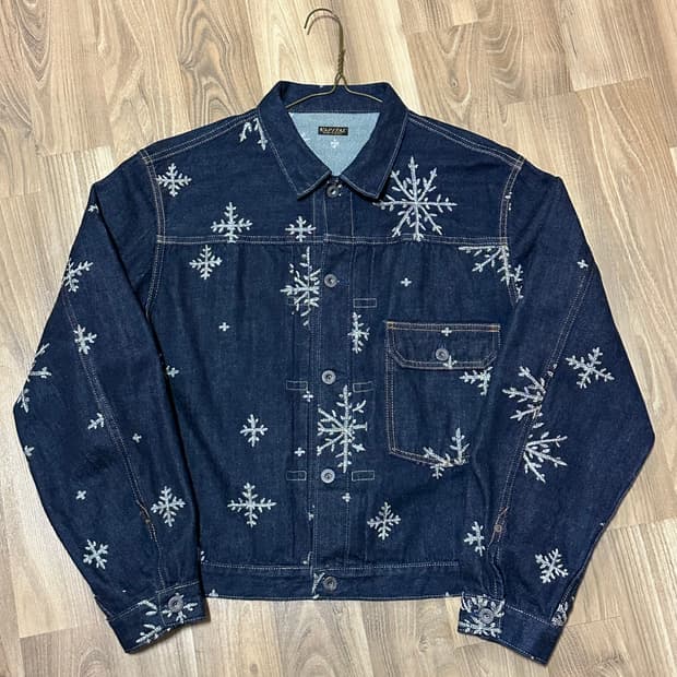 Kapital 14oz 눈꽃 자수 청자켓 Size 2