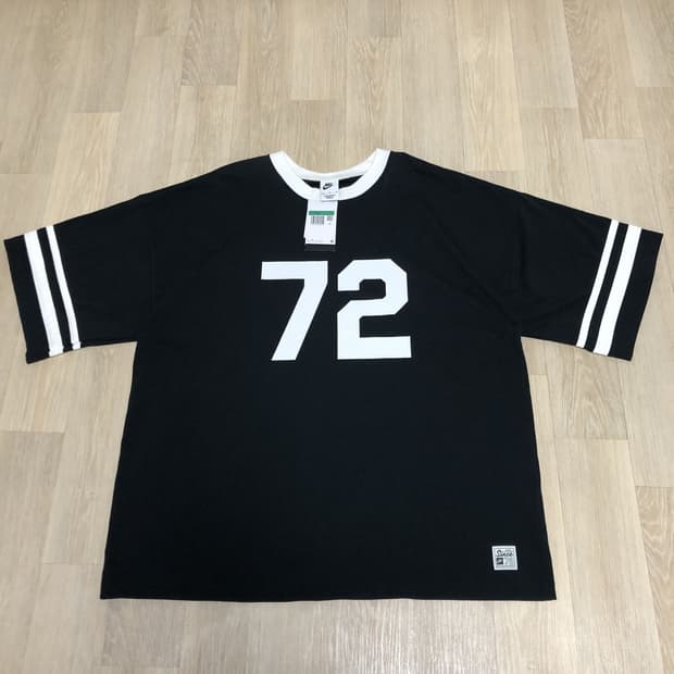 (XL) 새상품 나이키 NIKE 오버 사이즈 풋볼 티셔츠 블랙