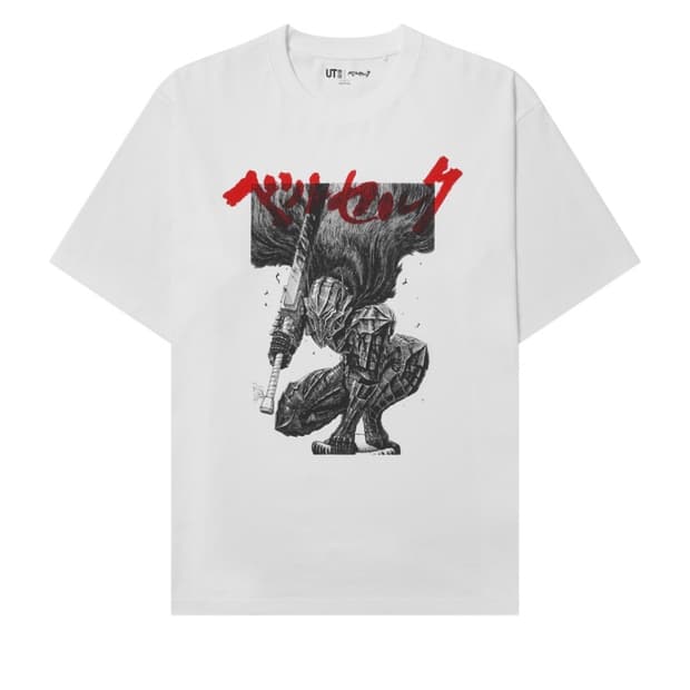 유니클로 UT x 베르세르크 망가 큐레이션 그래픽 티셔츠 A 화이트