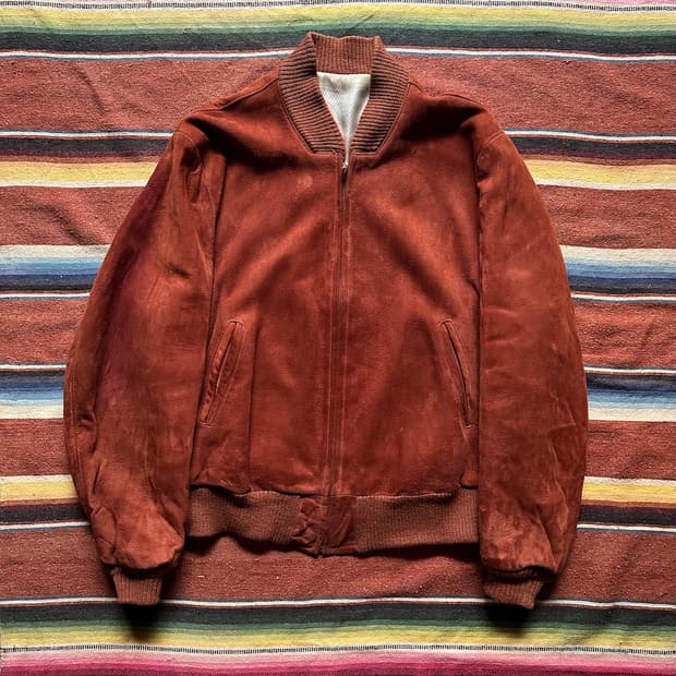 60s USA Deer Skin Suede Leather Jacket