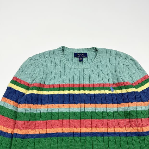 폴로 랄프로렌 포니 키즈 스트라이프 니트 (실측 S 여성추천)