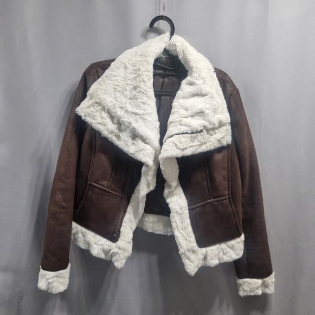 브라운 무스탕 퍼 자켓