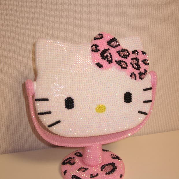 헬로키티 레오파드 거울