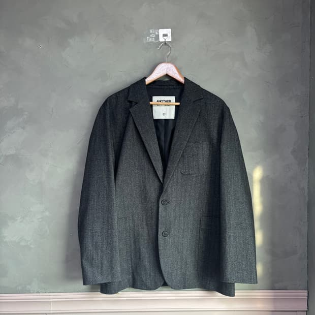 어나더오피스 산티아고 스포츠 블랙 헤링본 블레이져 자켓