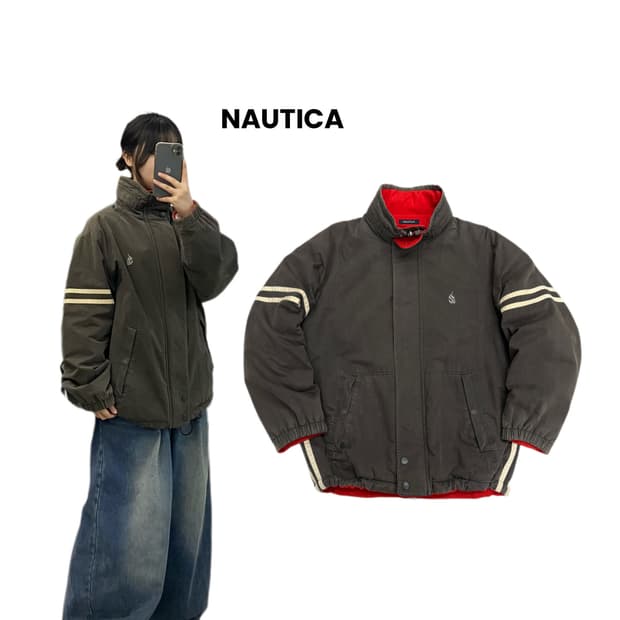 노티카 90s 올드스쿨 리버시블 코튼 나일론 자켓