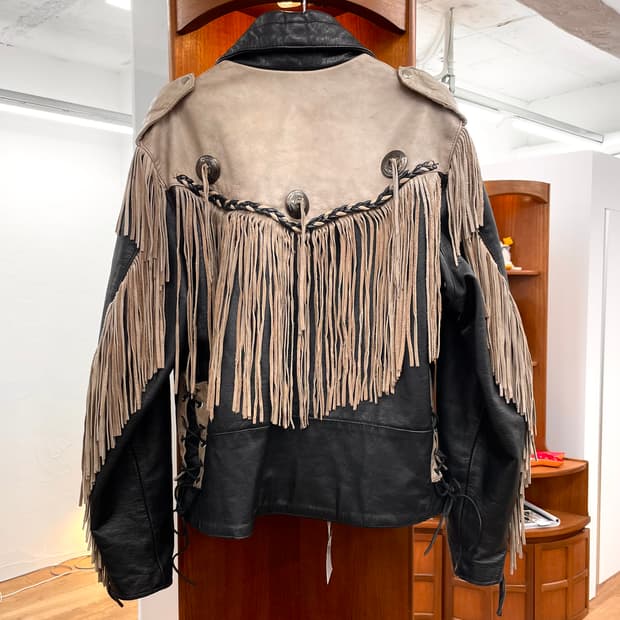 [46] 80s 레더 프린지 웨스턴 자켓