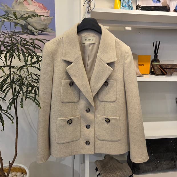 MINE 마인 캐시미어 혼방 울 자켓