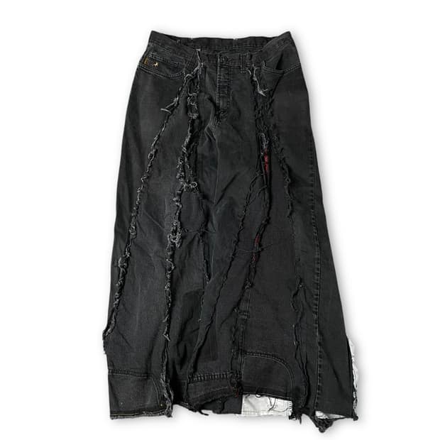 (33) 빈티지 흑청 커스텀 데님 팬츠