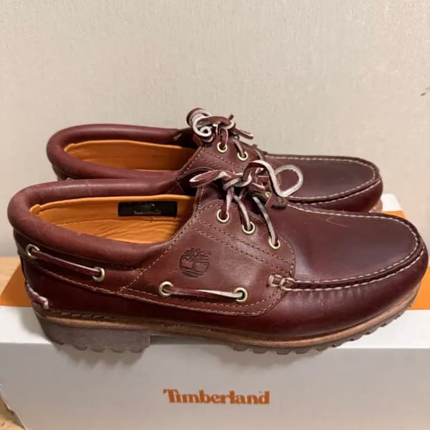 팀버랜드 보트슈즈 버건디 280(9.5)