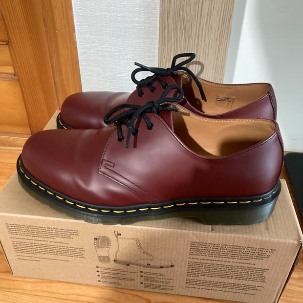 닥터마틴 1461 스무스 레더 옥스포드 슈즈 체리 레드
