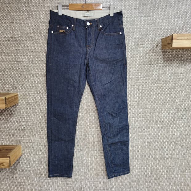 30인치 플랙진 커즈 슬림핏 청바지 진청 