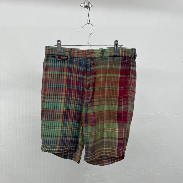 [31.5] POLO MADRASS LIENE SHORTS