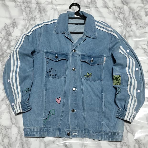 아디다스 피오루치 청자켓 데님자켓 지수 자켓