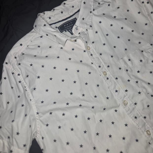 핀터깔 y2k 별무늬 스타 반팔 셔츠