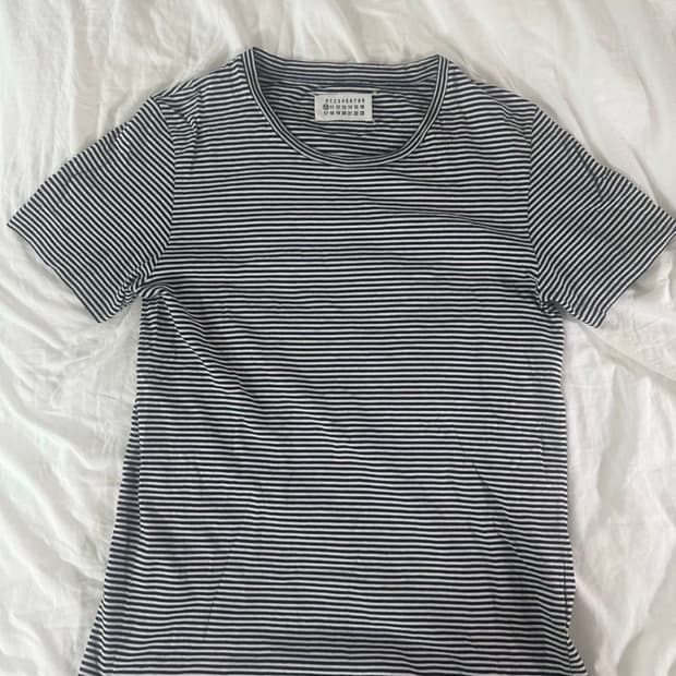 16AW 마르지엘라 백스티치 보더 티셔츠
