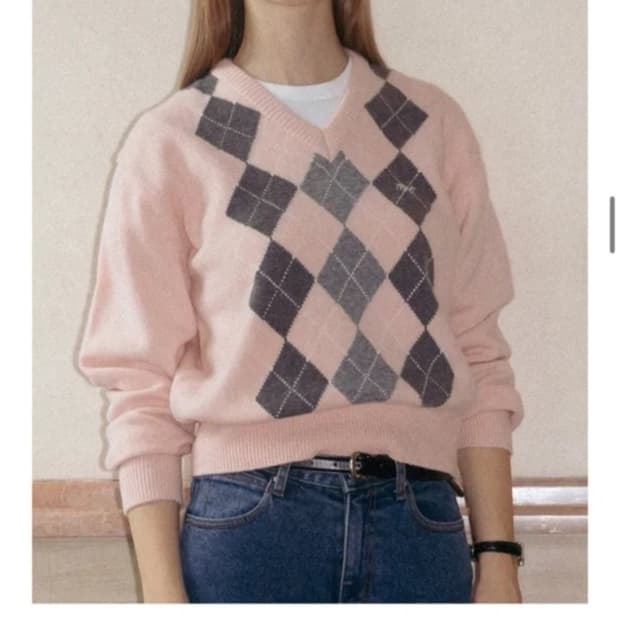 튜드먼트 아가일 니트