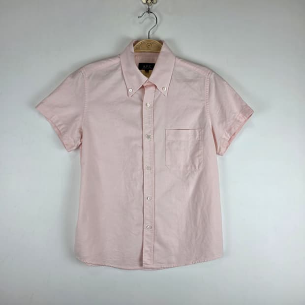 A.P.C 핑크 코튼 셔츠