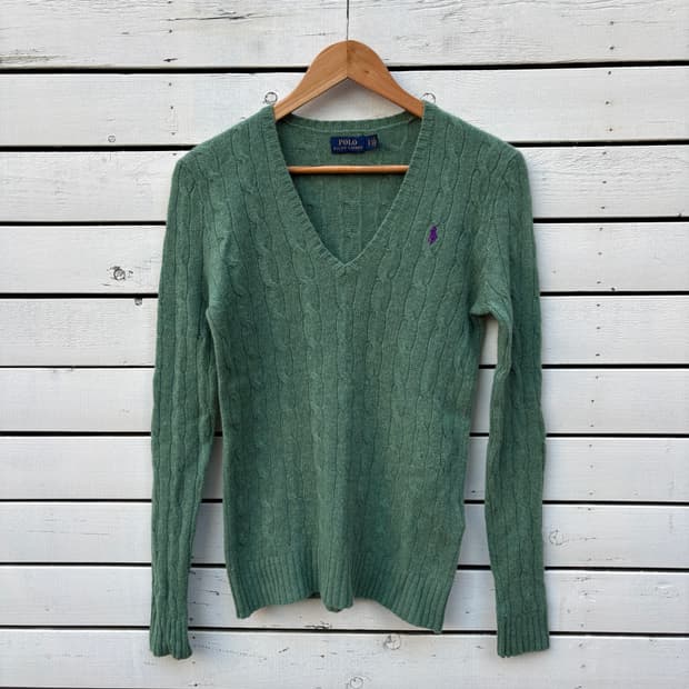 Polo 폴로 울 캐시미어 브이넥 니트