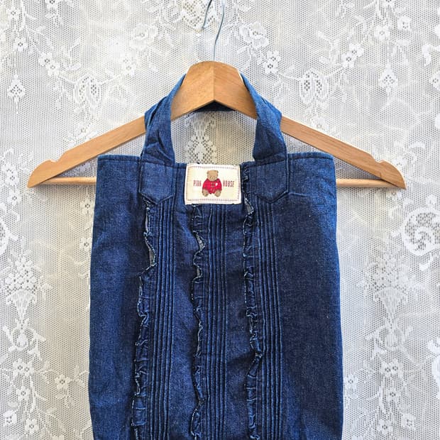 핑크하우스 데님 토드백