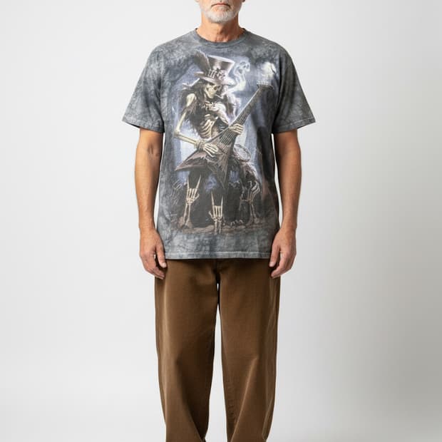 00s Skeleton Guitar Tie Dye XL