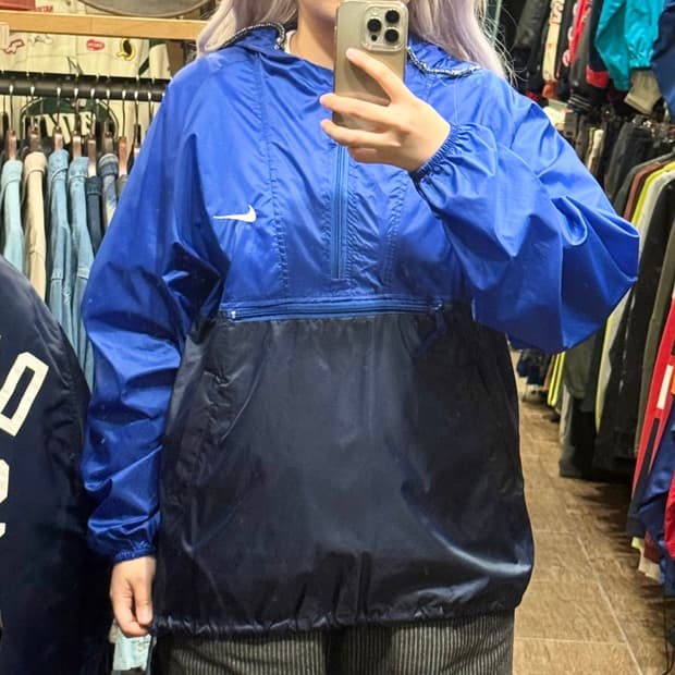 [HI] 나이키 바람막이 블루 네이비