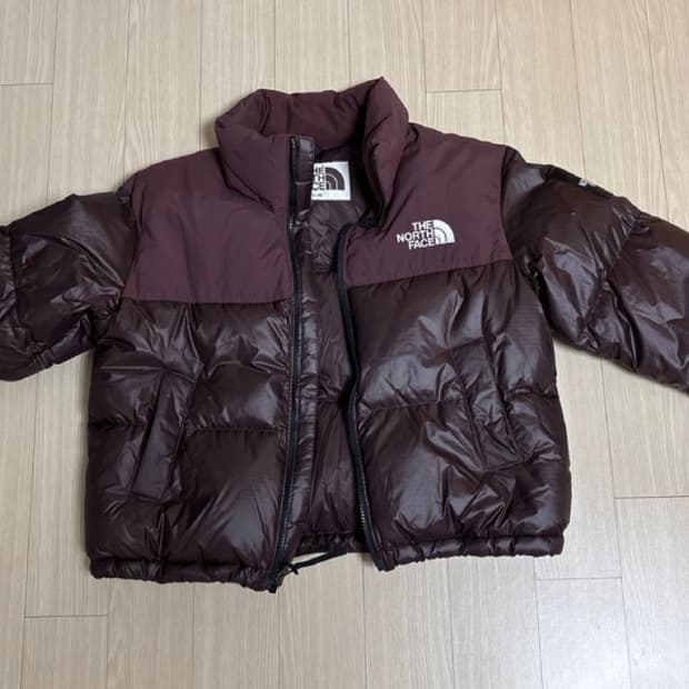 눕시 숏패딩 코코아