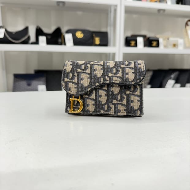 디올 새들 오블리크 카드지갑