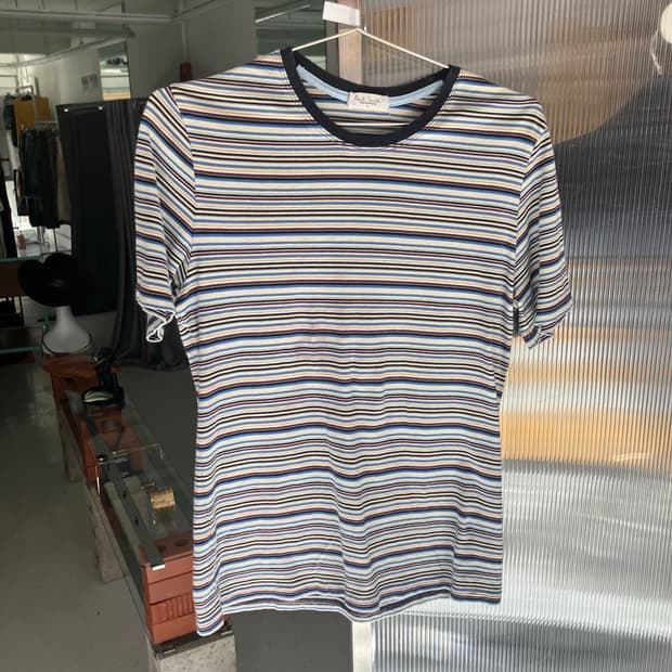 폴스미스 멀티컬러 스트라이프 반팔티셔츠