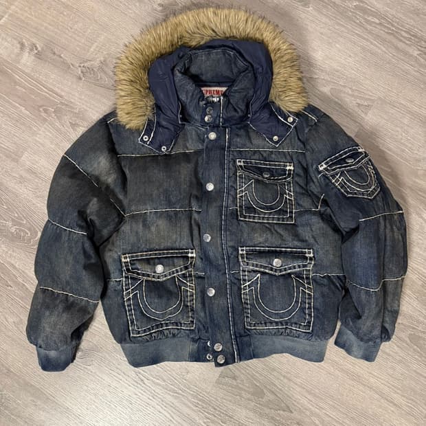 [구매글] 슈프림 트루릴리전 푸퍼 인디고 M