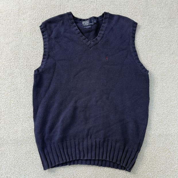 [L] 폴로랄프로렌 네이비 니트 베스트 0105T1
