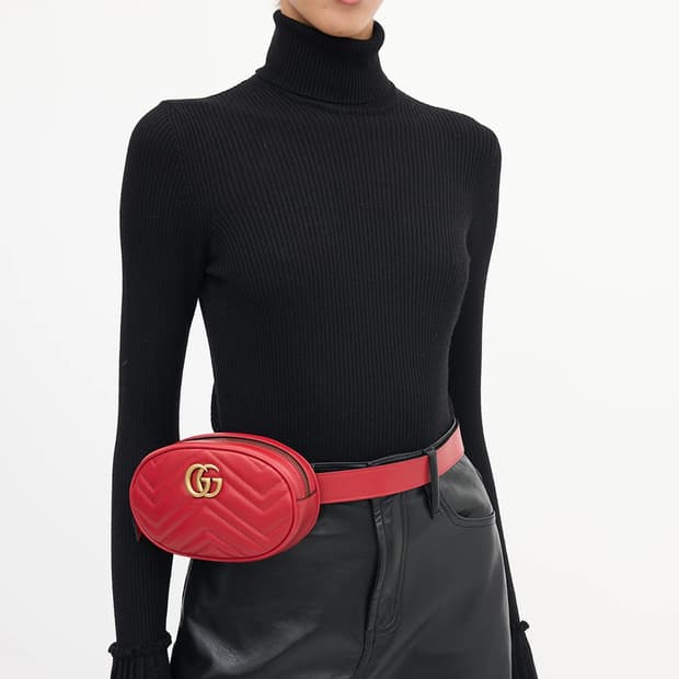 새상품 구찌 GG 마몽 마틀라세 벨트백