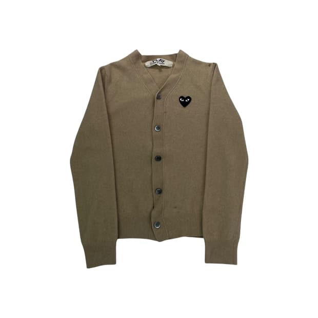 W 95 꼼데가르송 베이지 울 가디건