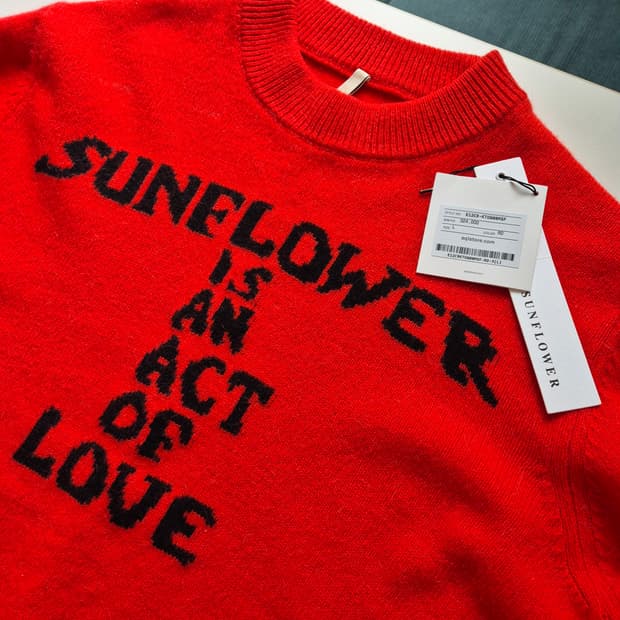 선플라워 문 러브 니트 레드(MOON LOVE, EQL)
