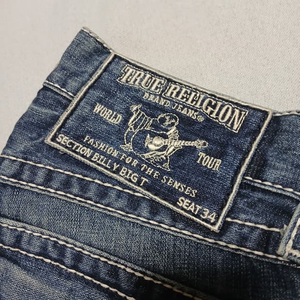 트루릴리전 자수 데님 청바지 스티치 29인치